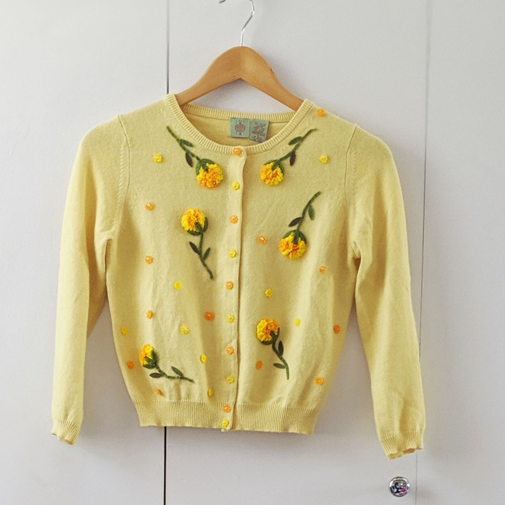 Anthropologie Monogram Cardigan